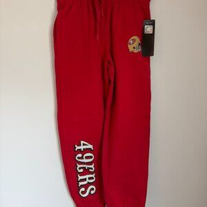 San Francisco 49ers Youth Jogger Sweatpants Red NFL Team Apparel Size M (8) NWT